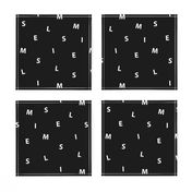 Sweet CUTE minimal text design abstract typography print with expressions from the heart monochrome black and white