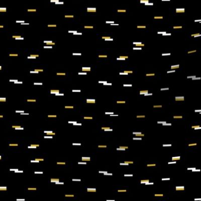 Minimal rain drops confetti nineties revival retro geometric print yellow ochre