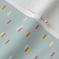 Minimal rain drops confetti nineties revival retro geometric print mint orange yellow summer