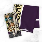 leopard queen tea towel