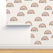 jumbo // rainbows Ecru background big rainbows earth tone earthy unisex neutral