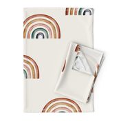 jumbo // rainbows Ecru background big rainbows earth tone earthy unisex neutral