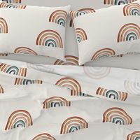 jumbo // rainbows Ecru background big rainbows earth tone earthy unisex neutral