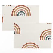 jumbo // rainbows Ecru background big rainbows earth tone earthy unisex neutral