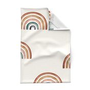 jumbo // rainbows Ecru background big rainbows earth tone earthy unisex neutral