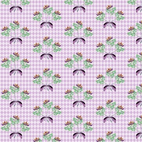 tres fleurs lilac harlequin