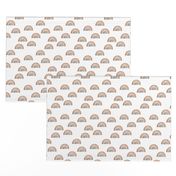 1 inch Scattered earth tone Rainbows White background