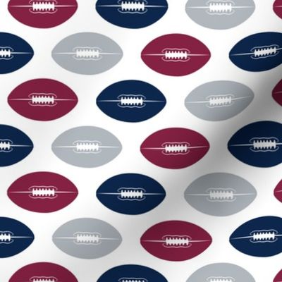 multi colored football - navy, maroon, grey C19BS