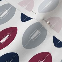 multi colored football - navy, maroon, grey C19BS