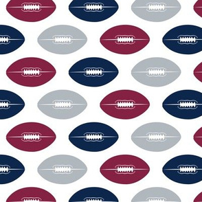 multi colored football - navy, maroon, grey C19BS