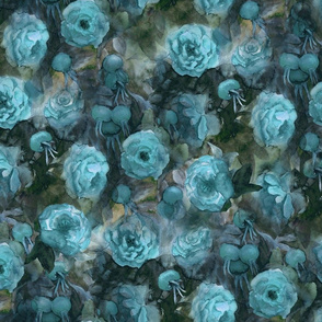 turquoise blue roses