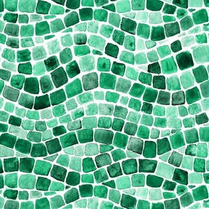 emerald green mosaic