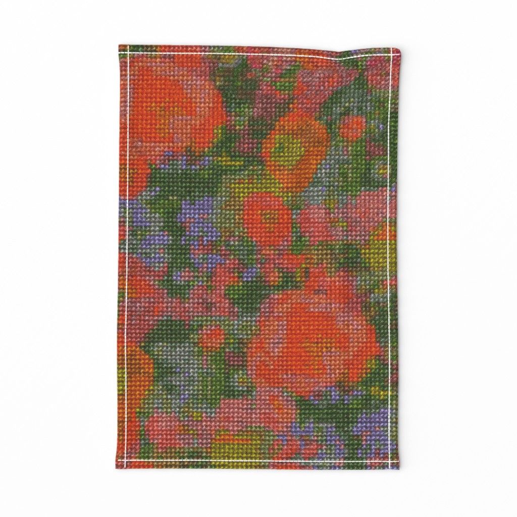 needlepoint summer flowers