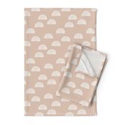 Scattered Rainbows white on peach neutral blush pink