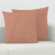 Geometric minimal triangles mudcloth abstract aztec design copper brown