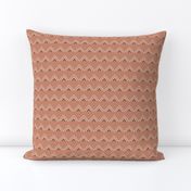 Geometric minimal triangles mudcloth abstract aztec design copper brown