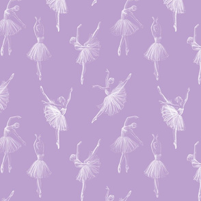 Ballerinas purple (large scale)