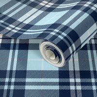 Navy and baby blue fall plaid - Golf wholecloth coordinate - LAD19