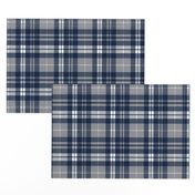 Navy and grey fall plaid - Golf wholecloth coordinate - LAD19
