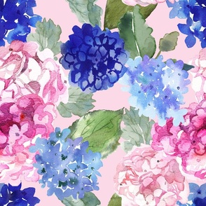 Spring Hydrangea Watercolor // Blush (Regular Size) 