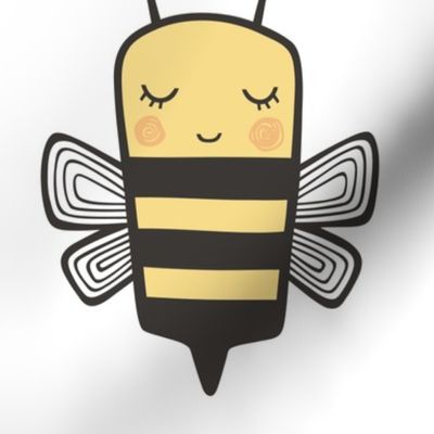 Bees Plush Plushie Softie Cut & Sew 8 inch