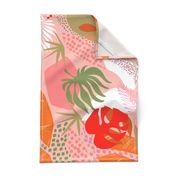 Tropical Foliage - Boho Pink and Solar Orange - L