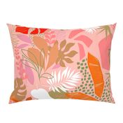 Tropical Foliage - Boho Pink and Solar Orange - L