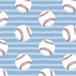 (large scale) baseballs - light blue stripes C19BS