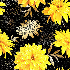 Seamless pattern summer flowers