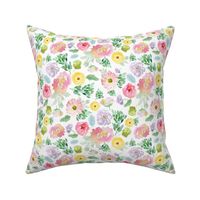 8" Andalusia Spring Falling Florals White