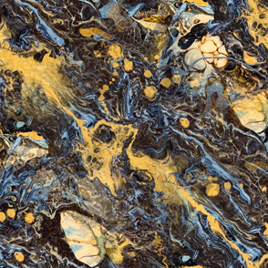 Acrylic flow painting dark gold marble