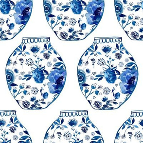 8" Blue Vases 
