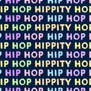 (1/2" scale) HIP HOP - easter - multi on navy - LAD19BS