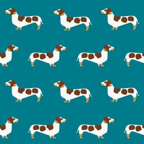 Dachshund fabric - dog with liver spots, cute dog fabric, dachshund fabric, doxie  fabric