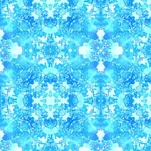 Cool Aqua, Blue and White Tile Geometric Tile