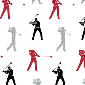 golfers - red, grey, black - LAD19