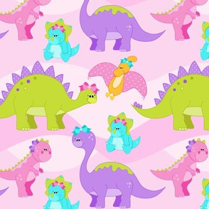 Pink Purple Dinosaurs