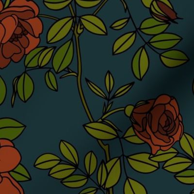 Climbing roses - Moody floral