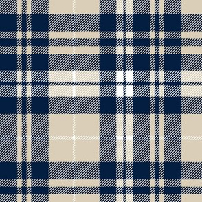 navy and beige fall plaid - LAD19
