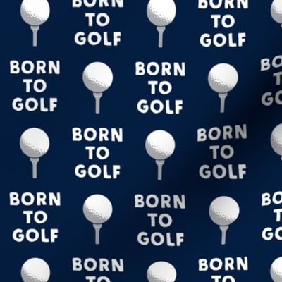 Born to Golf - Golf Tee Navy - LAD19