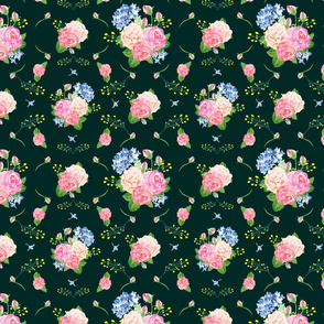 roses on rich green