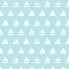 (3/4" scale) sailboats - nautical - blue  LAD19BS