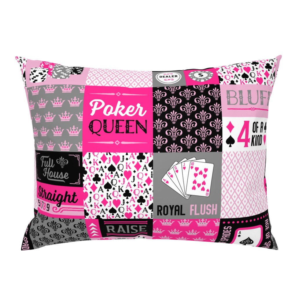 Poker Queen Cheater Quilt in Pink