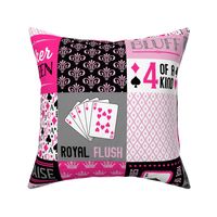 Poker Queen Cheater Quilt in Pink