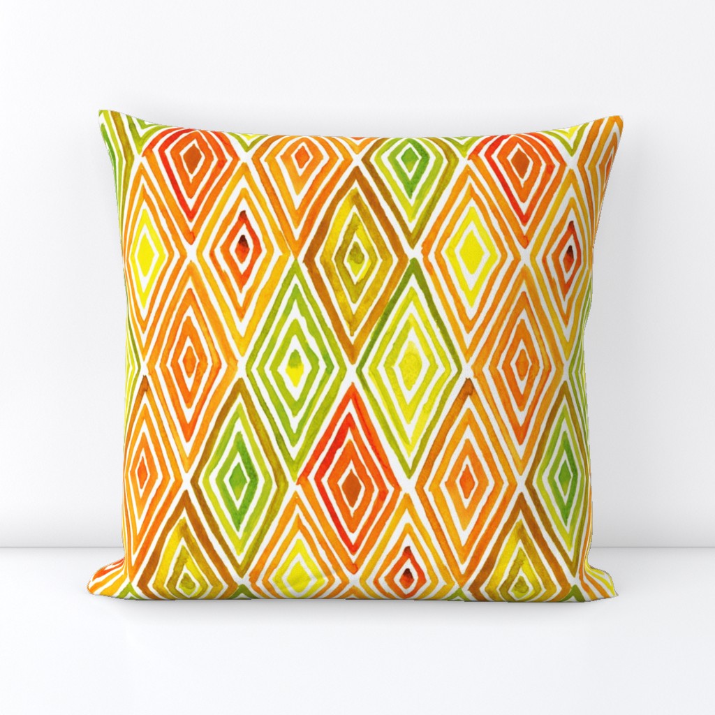 Rhombus watercolor pattern