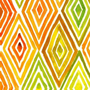 Rhombus watercolor pattern