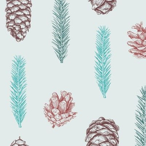 Seamless pattern with cones