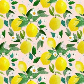 4" Lemons Pink Back