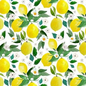 4" Lemons White