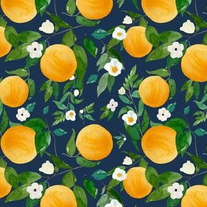 4" Oranges Dark Blue 